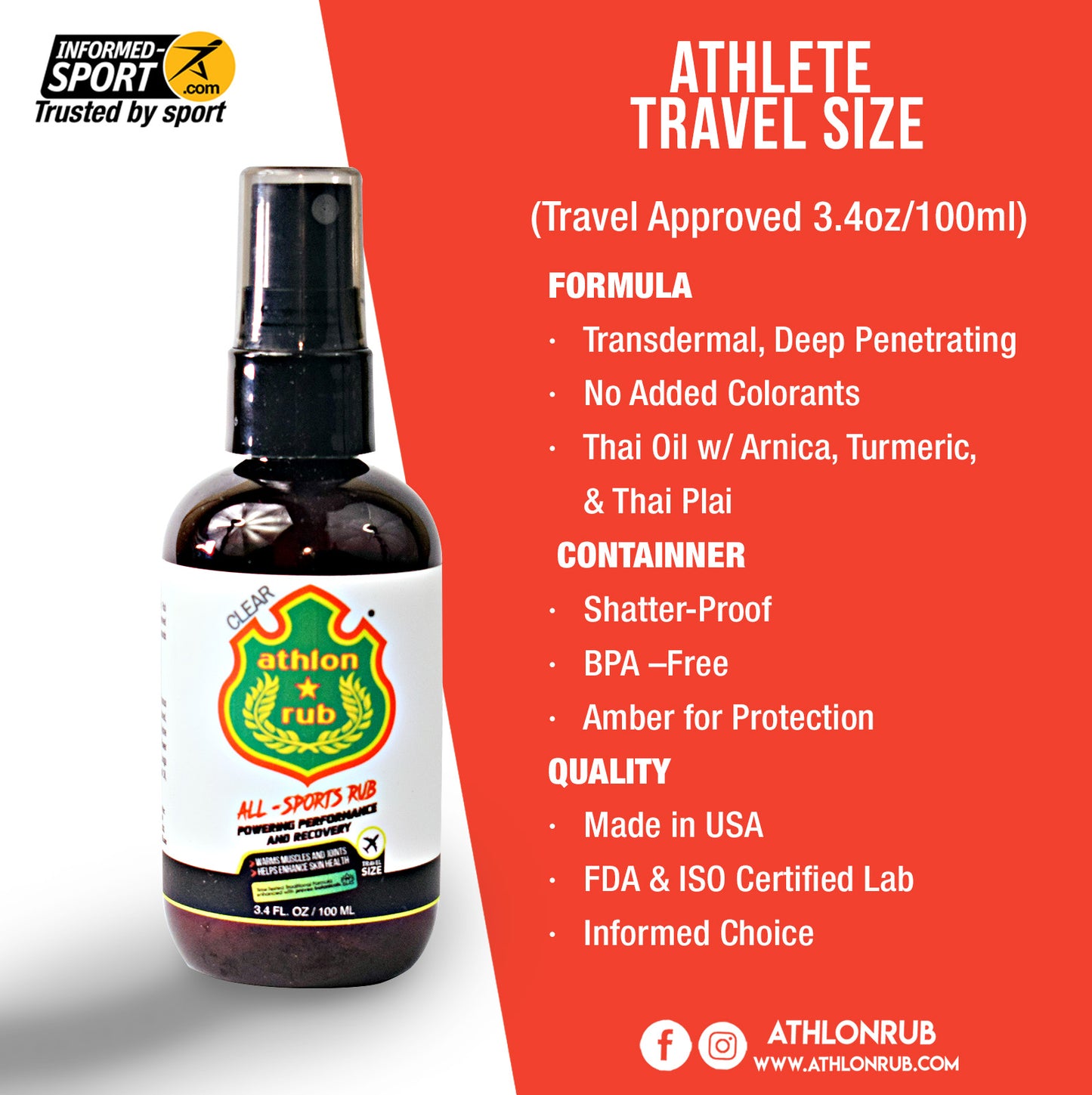 Athlon Rub - Travel Size 3.4 fl oz