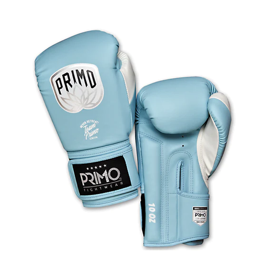 Primo Fightwear - Emblem 2.0 - Semi Leather Muay Thai Boxing Gloves - Arctic Blue
