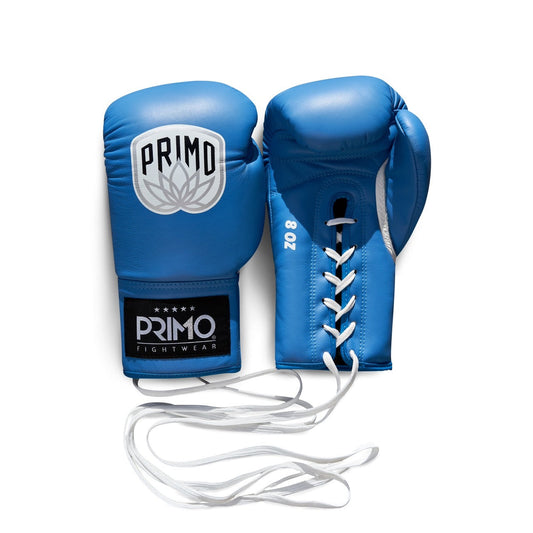 Primo Fightwear - Primo Pro Lace Up Boxing Gloves - Blue