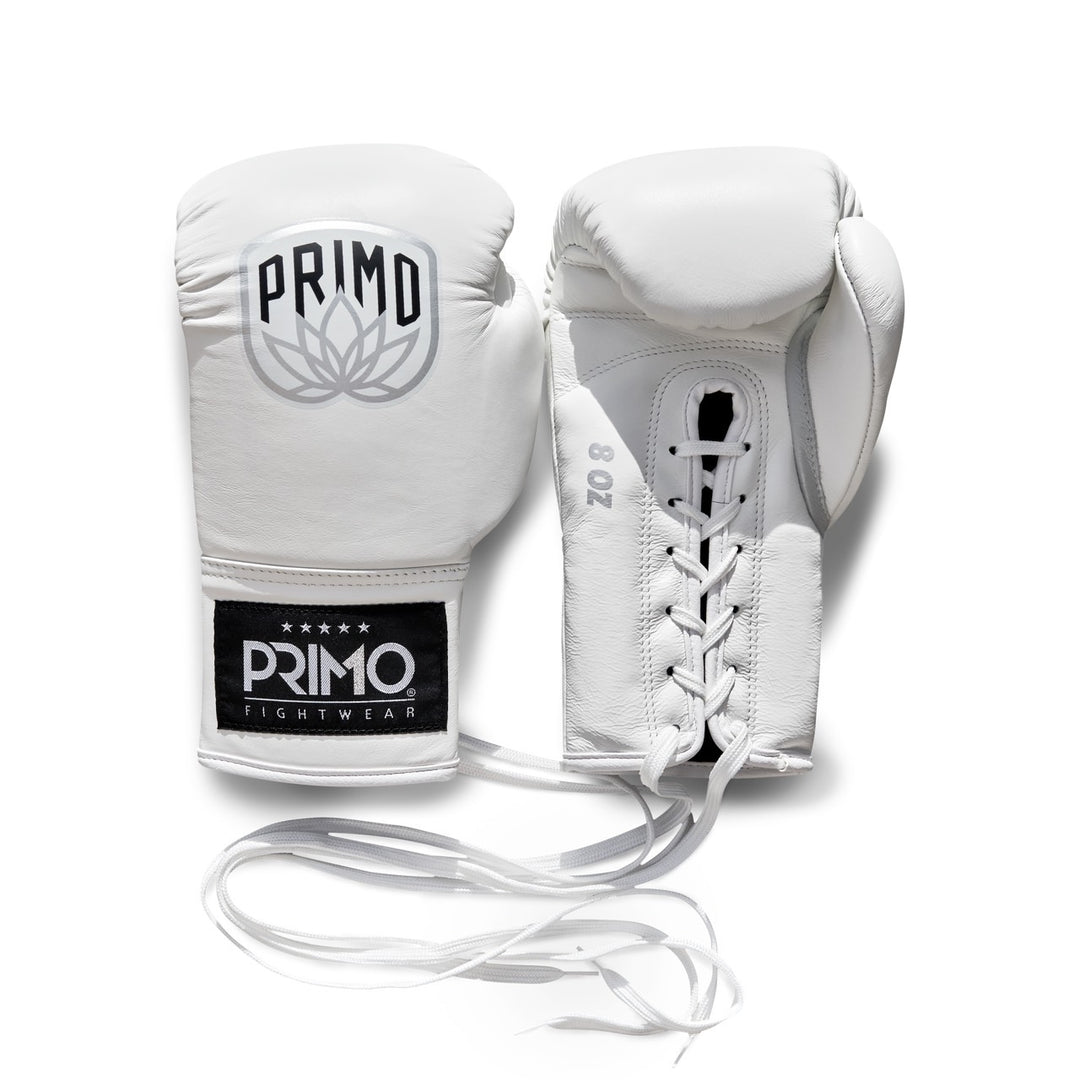 Primo Fightwear - Primo Pro Lace Up Boxing Gloves - White – Muay Thai  Planet USA