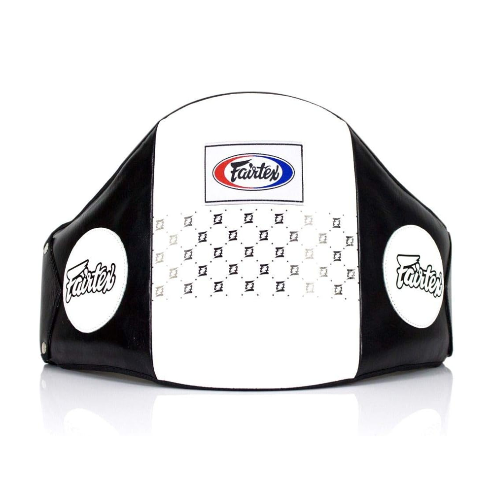 Fairtex - Standard Leather Muay Thai Belly Pad (BPV1) - White Front
