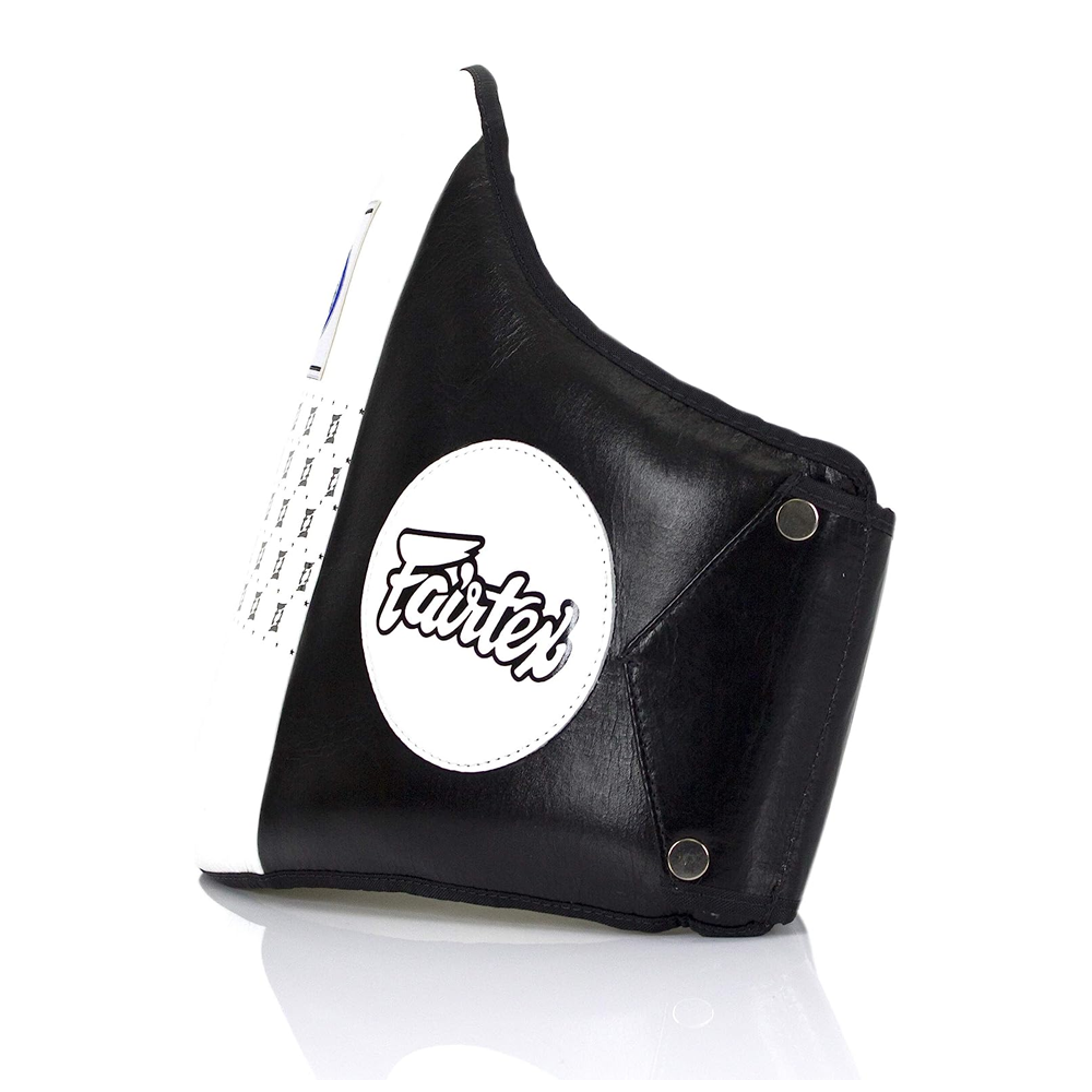 Fairtex - Standard Leather Muay Thai Belly Pad (BPV1) - White Left Side