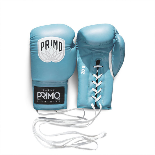 Primo Fightwear - Primo Pro Lace Up Boxing Gloves - Arctic Blue