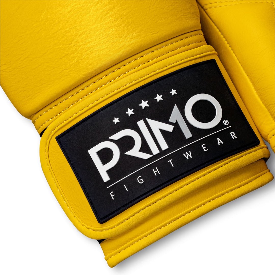 Primo Fightwear - Emblem 2.0 - Leather Muay Thai Boxing Gloves -  Shaolin Yellow