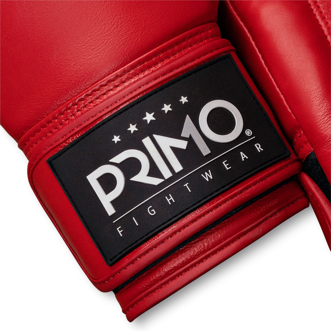 Primo Fightwear - Emblem 2.0 - Leather Muay Thai Boxing Gloves -  Champion Red
