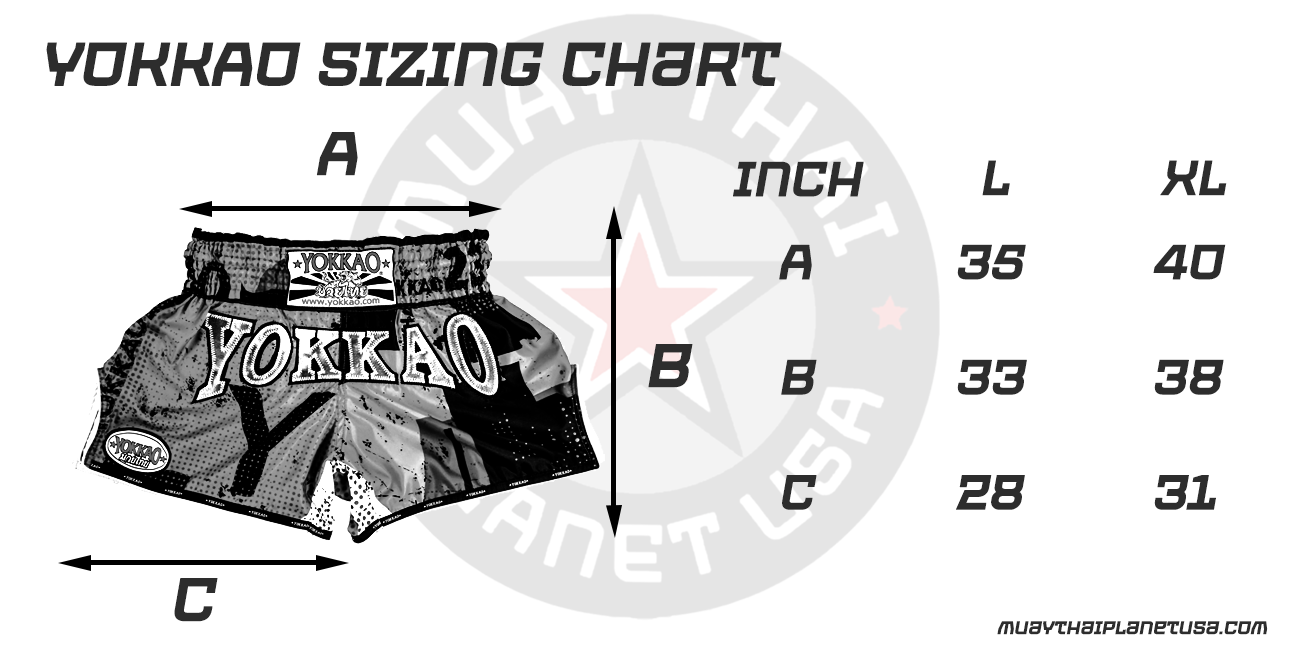 Yokkao size chart