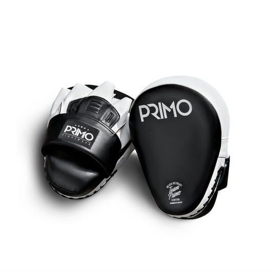 Primo Fightwear - Muay Thai Boxing Focus Mitts - Black and White