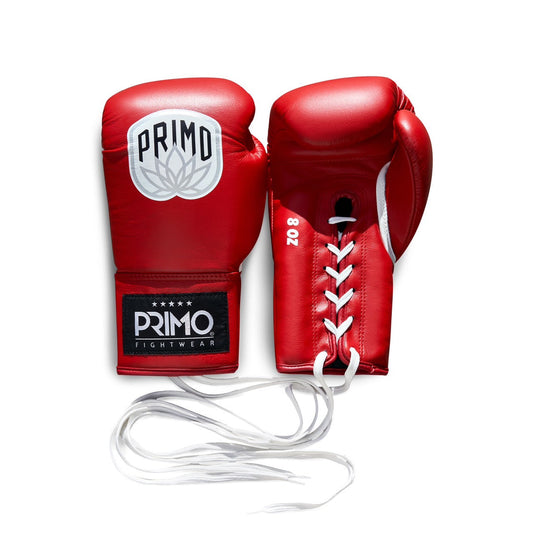 Primo Fightwear - Primo Pro Lace Up Boxing Gloves - Red