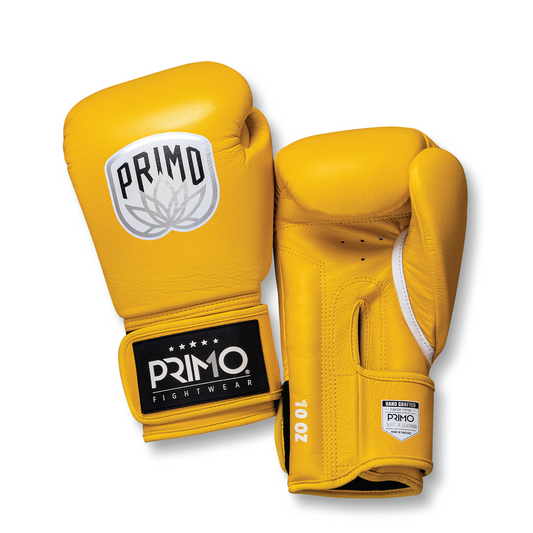 Primo Fightwear - Emblem 2.0 - Leather Muay Thai Boxing Gloves -  Shaolin Yellow