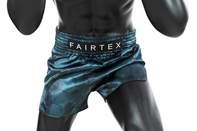 Muay Thai Shorts - Stealth Grayish Green Slim Cut - Fairtex - BS1902 Fit view