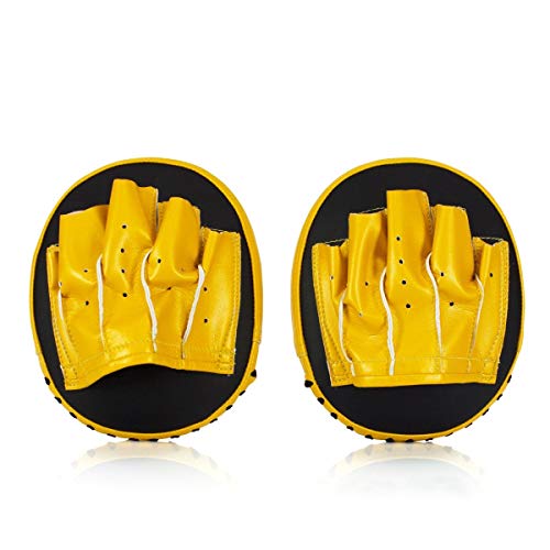 Focus Mitts - Black and Yellow - Fairtex - FMV15 Back View