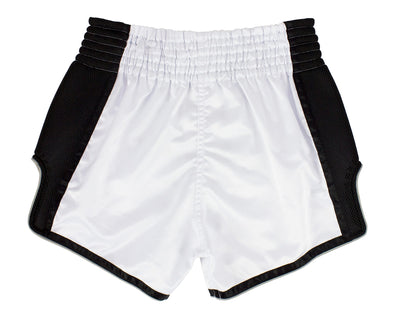 Muay Thai Shorts - White Slim Cut - Fairtex - BS1707 - Back