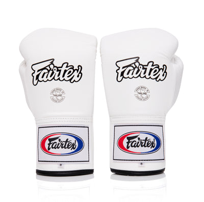 Fairtex Lace Up Muay Thai Boxing Gloves (BGL6) - White Front