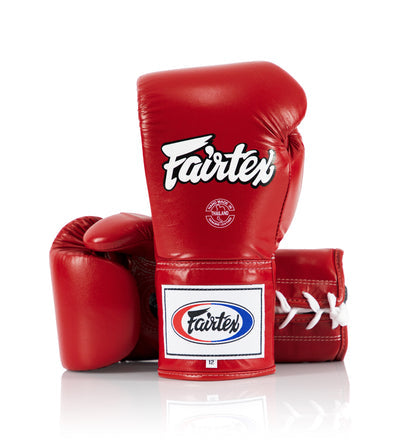 Fairtex - Lace Up Muay Thai Boxing Gloves (BGL6) - Red