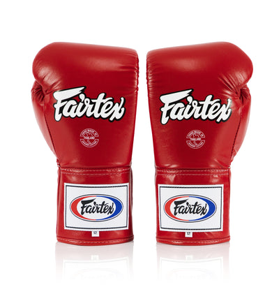 Fairtex - Lace Up Muay Thai Boxing Gloves (BGL6) - Red Front