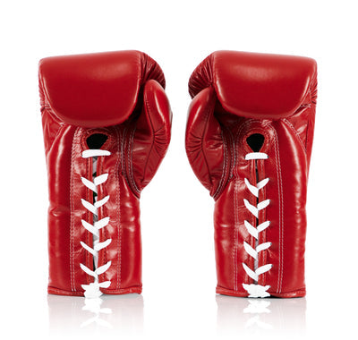 Fairtex - Lace Up Muay Thai Boxing Gloves (BGL6) - Red Back