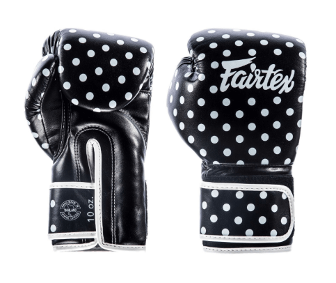 Fairtex - Vintage Art Muay Thai Boxing Gloves (BGV14P) – Black Polka Dots