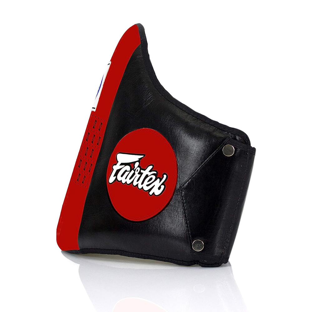 Fairtex - Standard Leather Muay Thai Belly Pad (BPV1) - Red Side Left