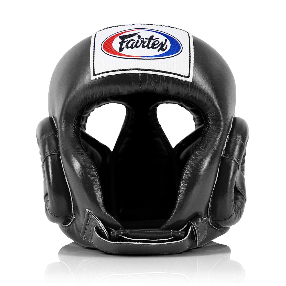 Fairtex - Muay Thai Competition Head Gear - HG6 - Black Front