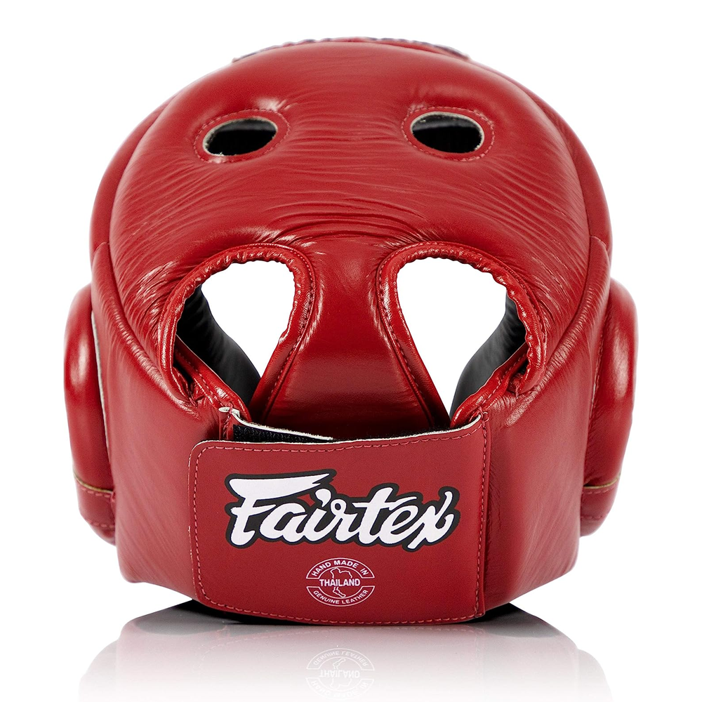 Fairtex - Muay Thai Competition Head Gear - HG6 - Red Back