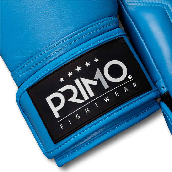 Primo Fightwear - Emblem 2.0 - Muay Thai Boxing Gloves - Mayan Blue Closeup