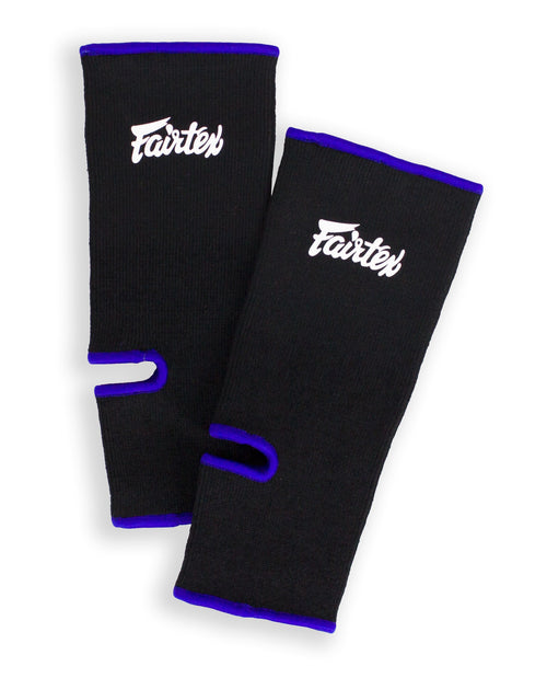 Fairtex Muay Thai Ankle Guards Black Blue Product