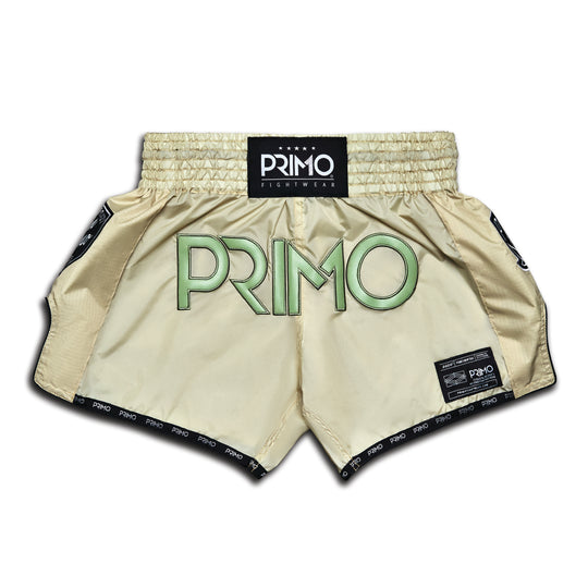 Super-Nylon Muay Thai Shorts - Mantis Tan - Primo