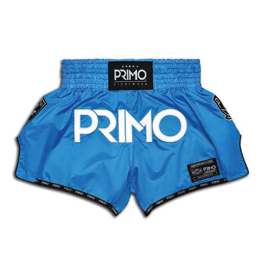 Super-Nylon Muay Thai Shorts - Blue Jay - Primo