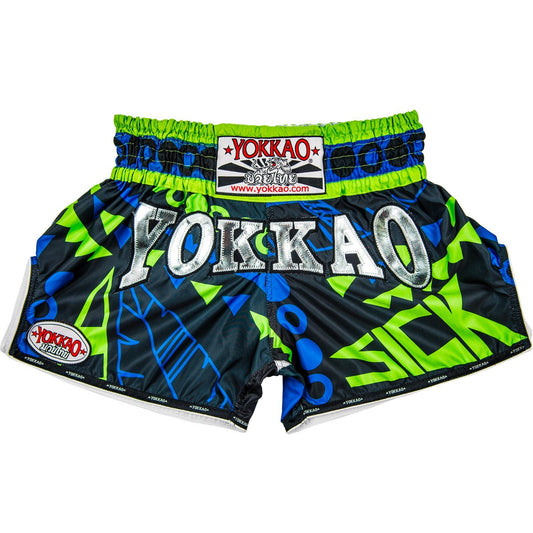 Muay Thai Shorts - Sick Blue/Green Shorts - Yokkao