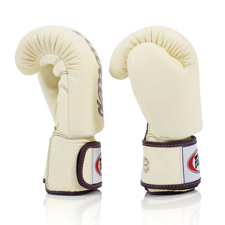 Fairtex - Deluxe Tight Fit Muay Thai Boxing Gloves - BGV19 – KHAKI Sides
