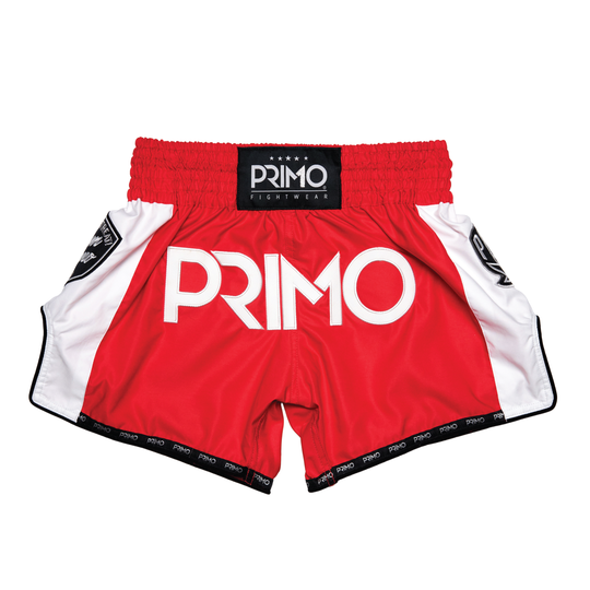 Muay Thai Shorts - Free Flow Series - Stadium Classic I Red - Primo