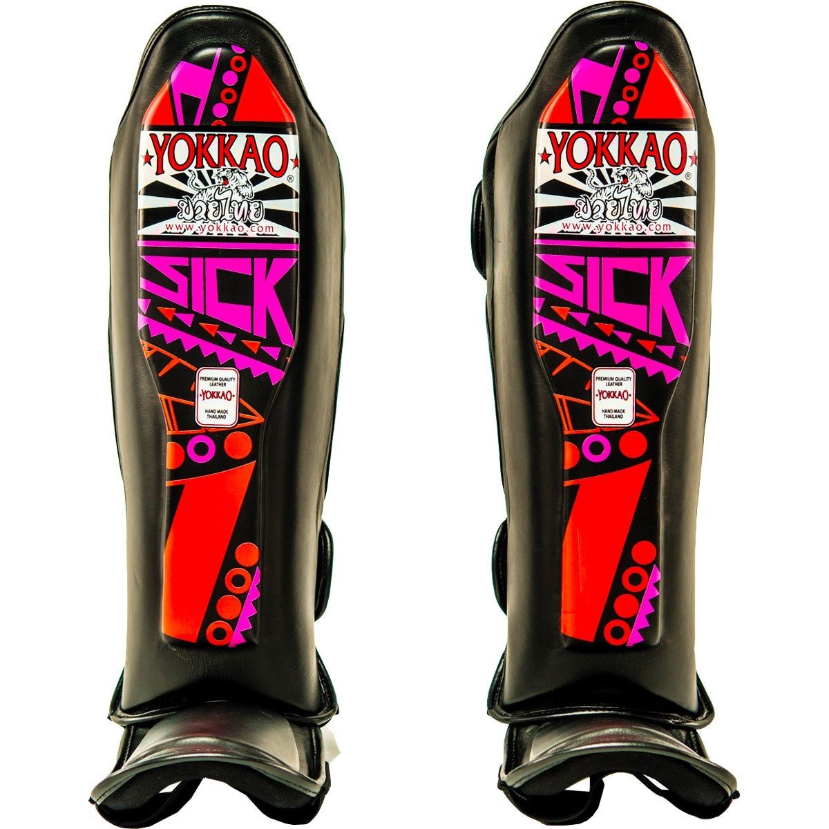 YOKKAO Sick Orange/Pink Shin Guards